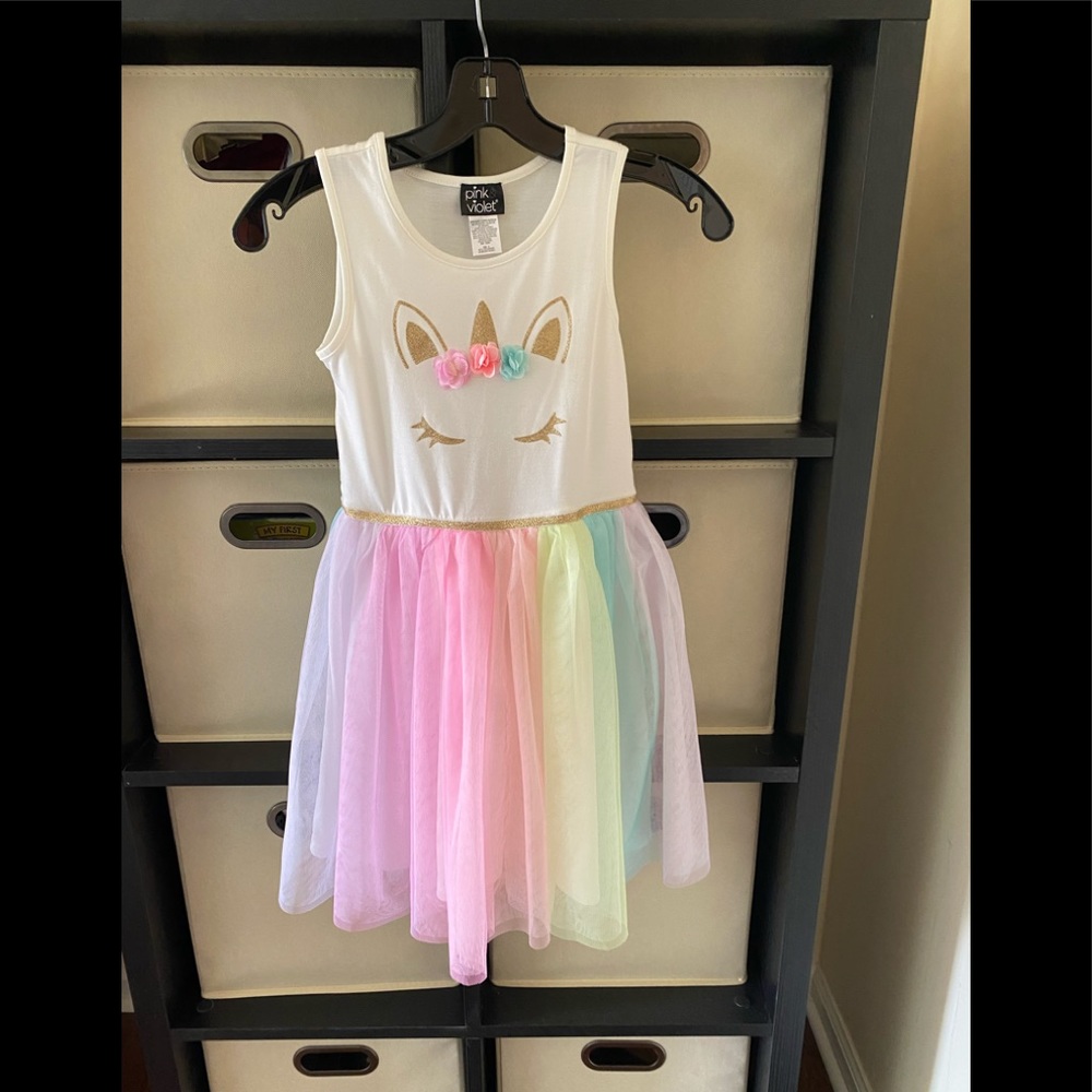 Girls Unicorn Fairy Tutu Dress size 8